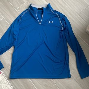 Blue dri-fit under armour 1/4 zip